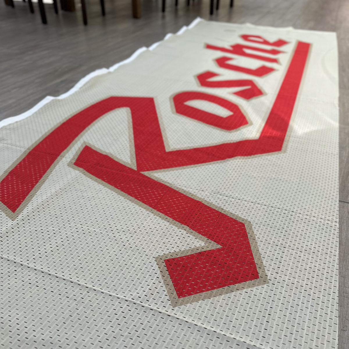 Rosche - Hissfahne für Masten mit Ausleger (100x300 cm) - Edelkorn-Brennerei Jos. Rosche