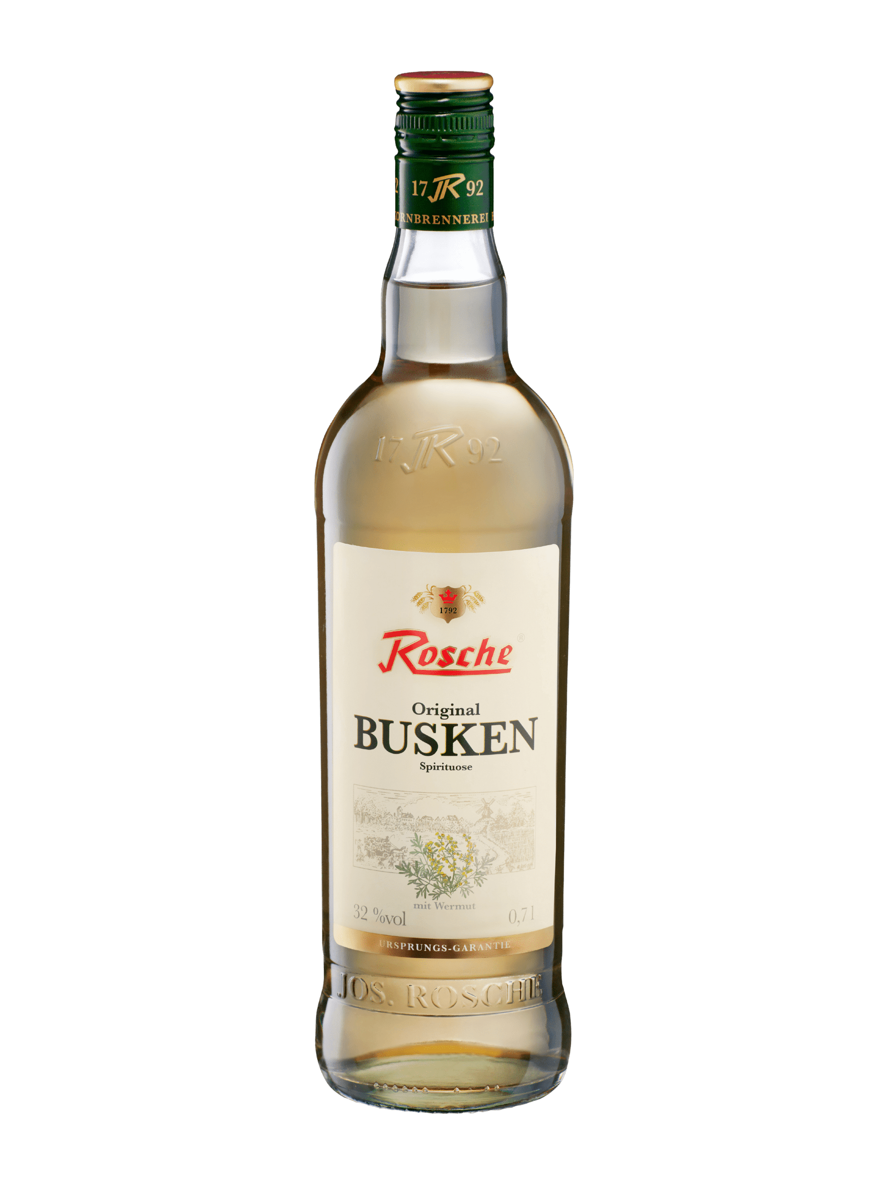Flasche Rosche Original Busken Spirituose mit Wermut 32% vol 0,7l Spirituosen