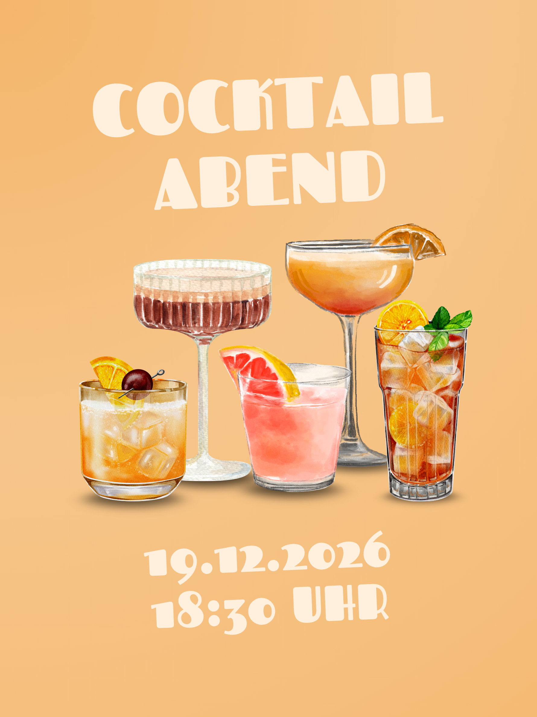 Banner für Rosche Cocktailabend am 19.12.2026