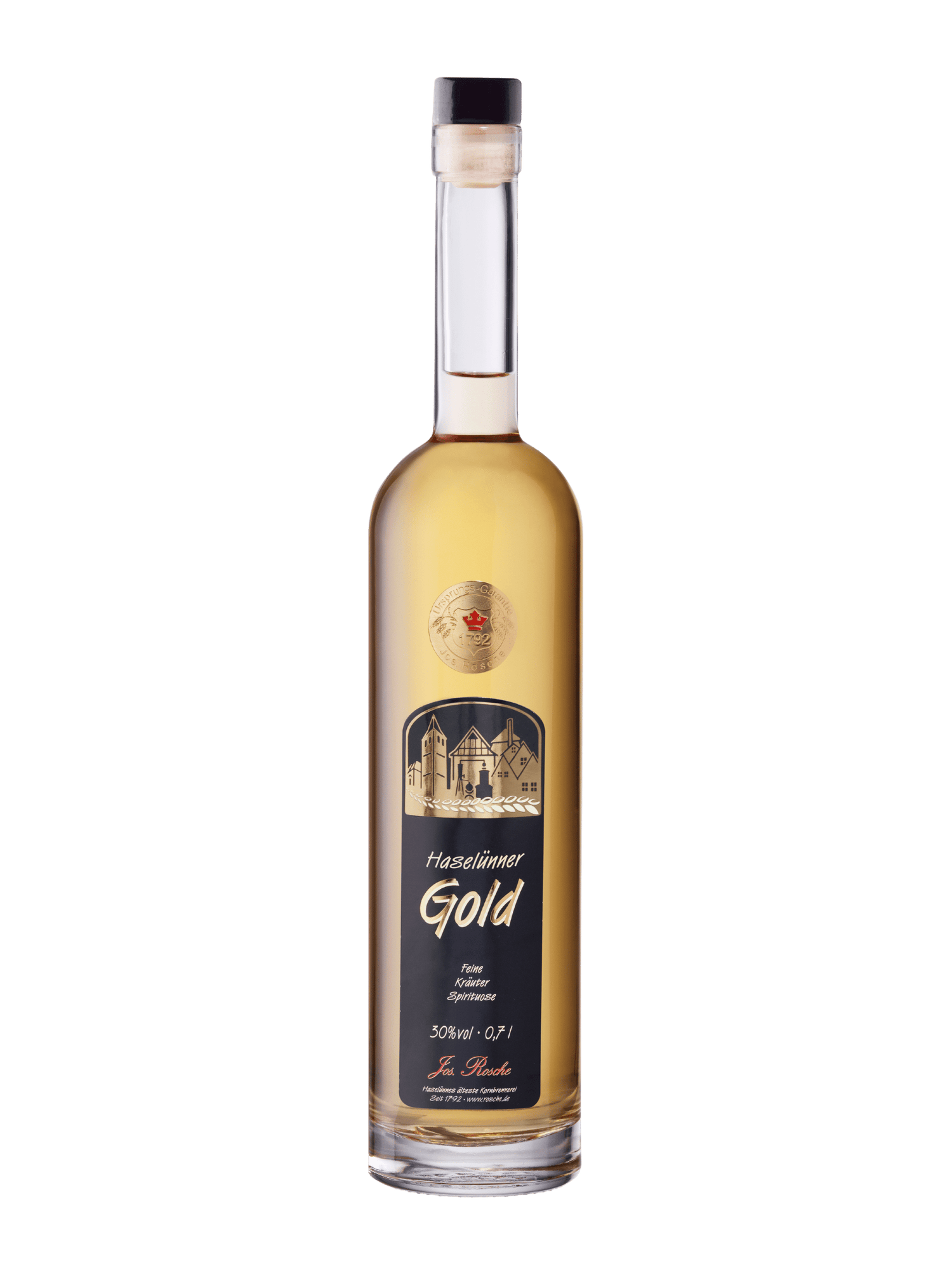 Flasche Haselünner Gold Kräuter Spirituose 0,7l mit 30% vol Alkohol