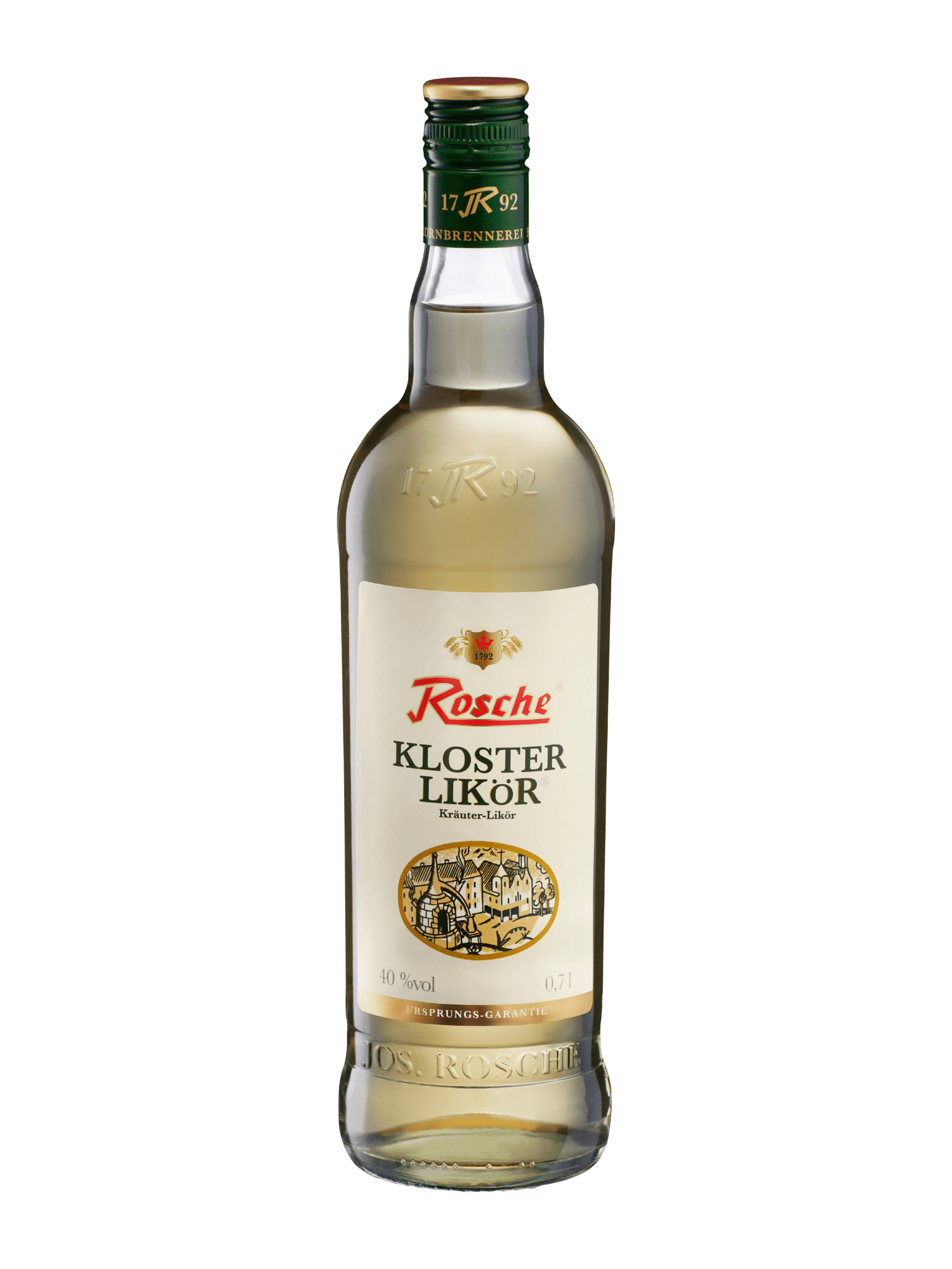Flasche Rosche Kloster Likör Kräuterlikör 0,7 l mit 40 % Vol alkohol