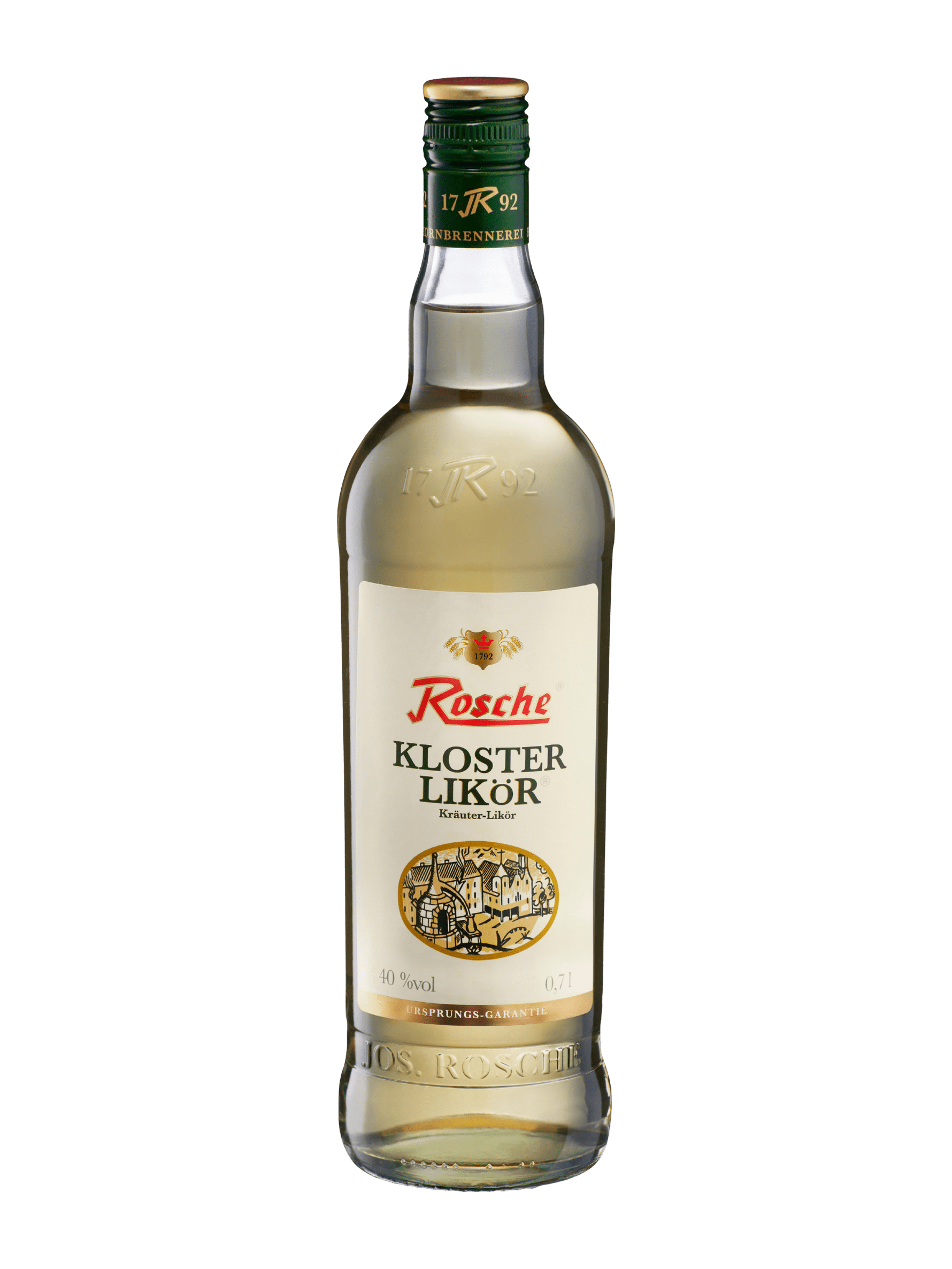 Flasche Rosche Kloster Likör Kräuterlikör 0,7 l mit 40 % Vol alkohol