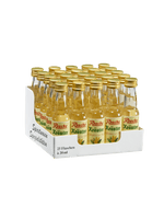 25 kleine Flaschen Rosche Kräuter Spirituosen mit Wacholder in einem weißen Karton