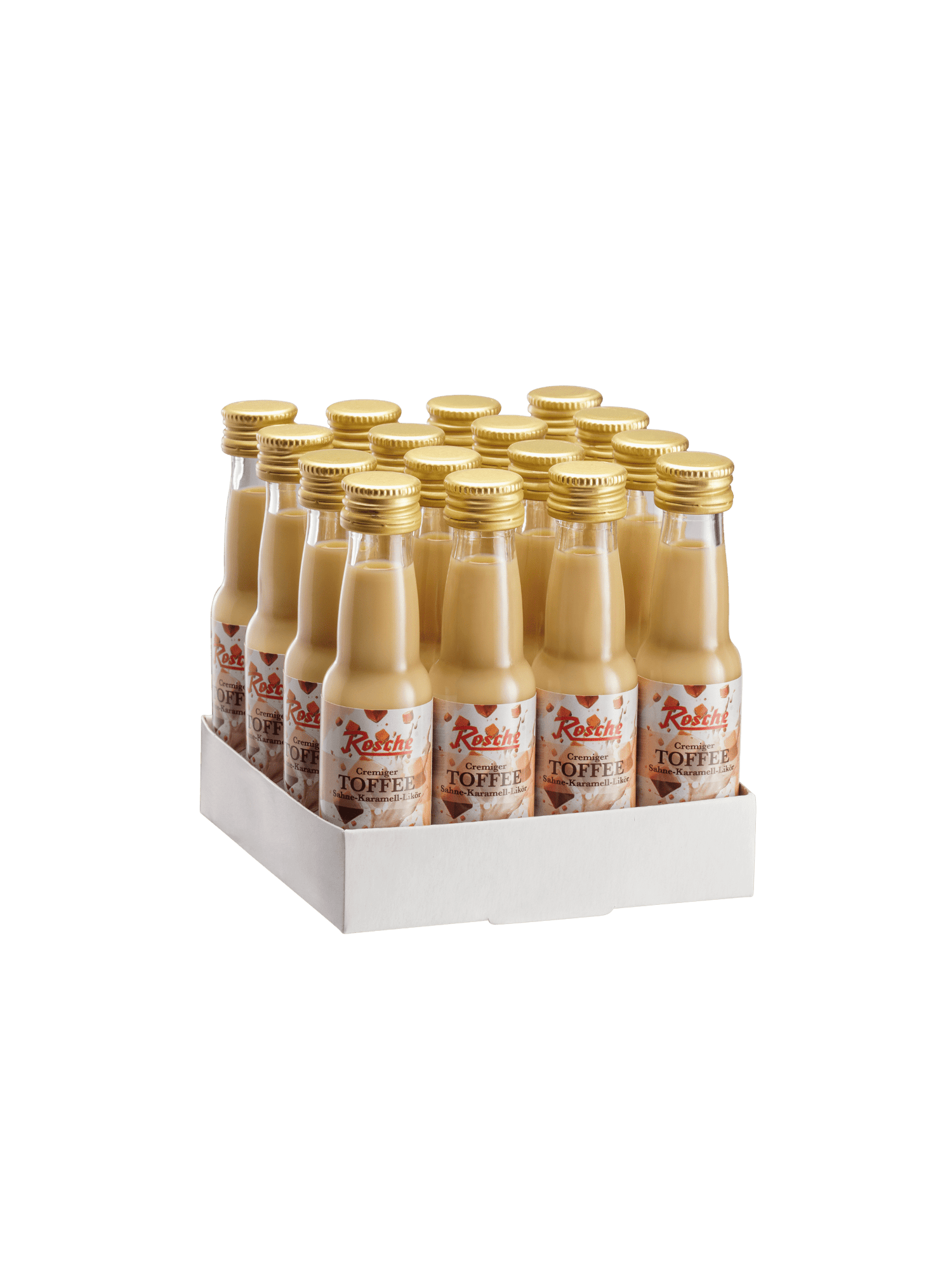 Toffee - Sahne-Likör 16x0,02 l - Würfel
