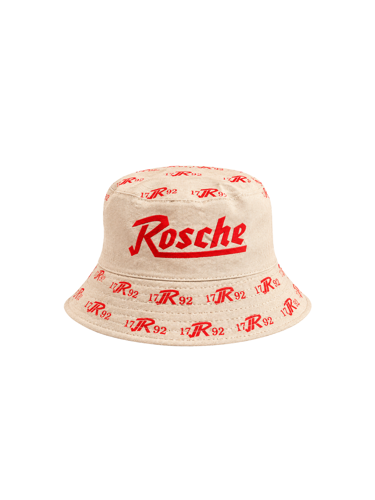 Rosche Wendefischerhut beige Seite mit Rosche Logos