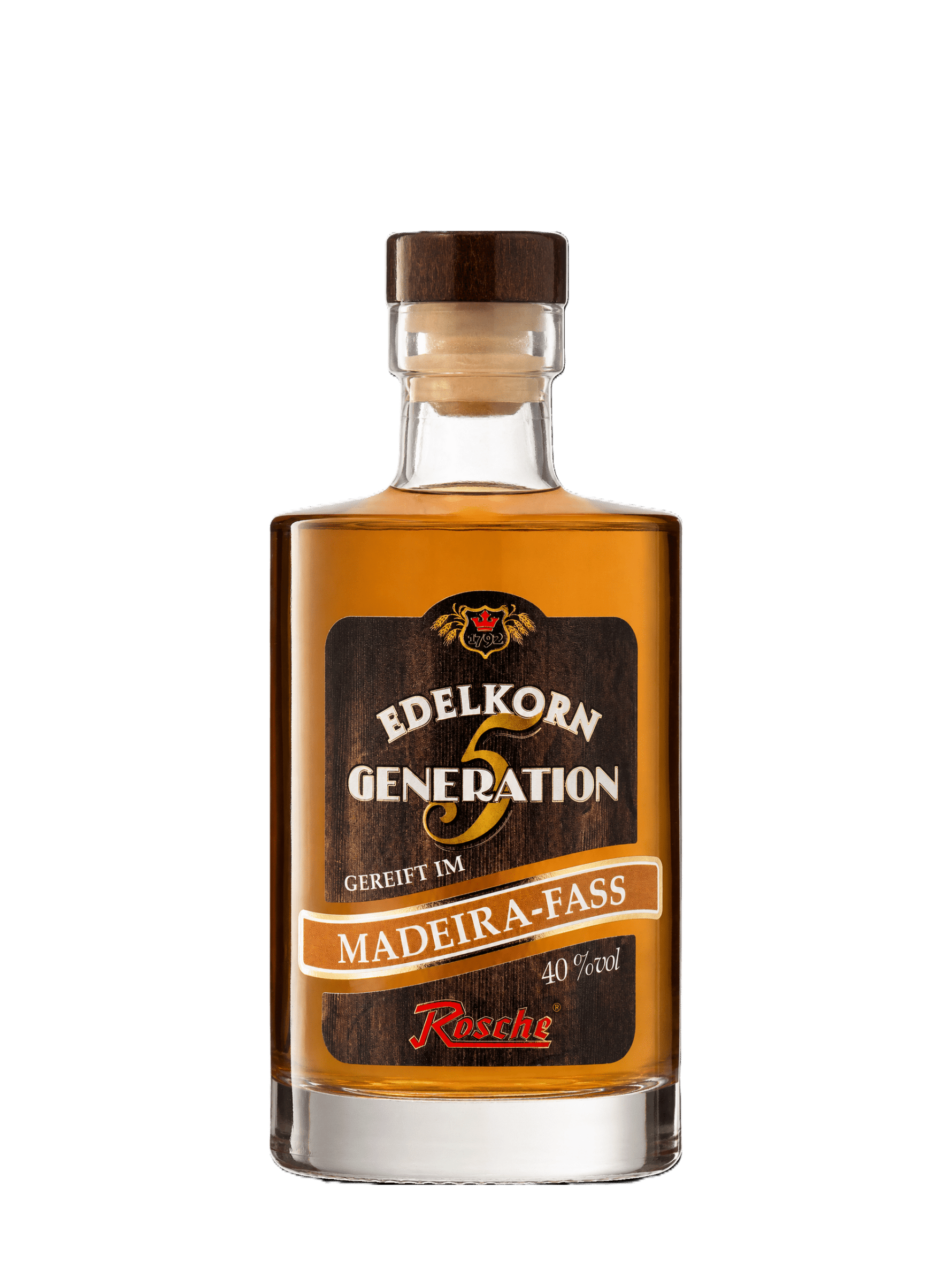 Generation 5 - Madeira-Fass Nr. JR 2117 - 0,35l 40 %vol - Edelkorn-Brennerei Jos. Rosche