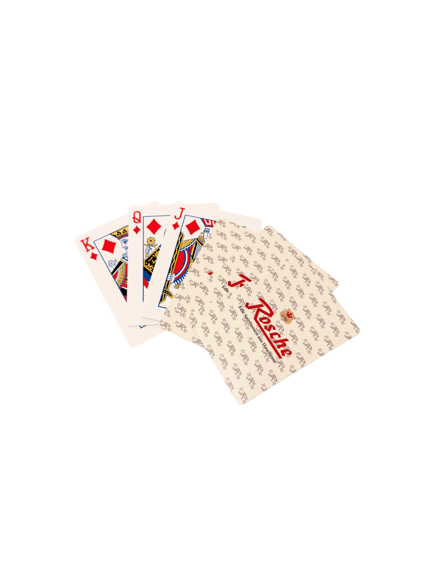 Rosche Spielkartenset - Französisches Blatt mit 54 Karten - Edelkorn-Brennerei Jos. Rosche