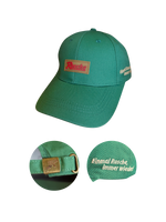 Rosche grüne Schirmmuetze mit Gravur, Einstickung und Logopatch