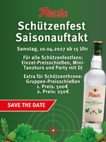 Rosche Schützenfest Saisonauftakt am 10.04.2027 - Save the Date Banner