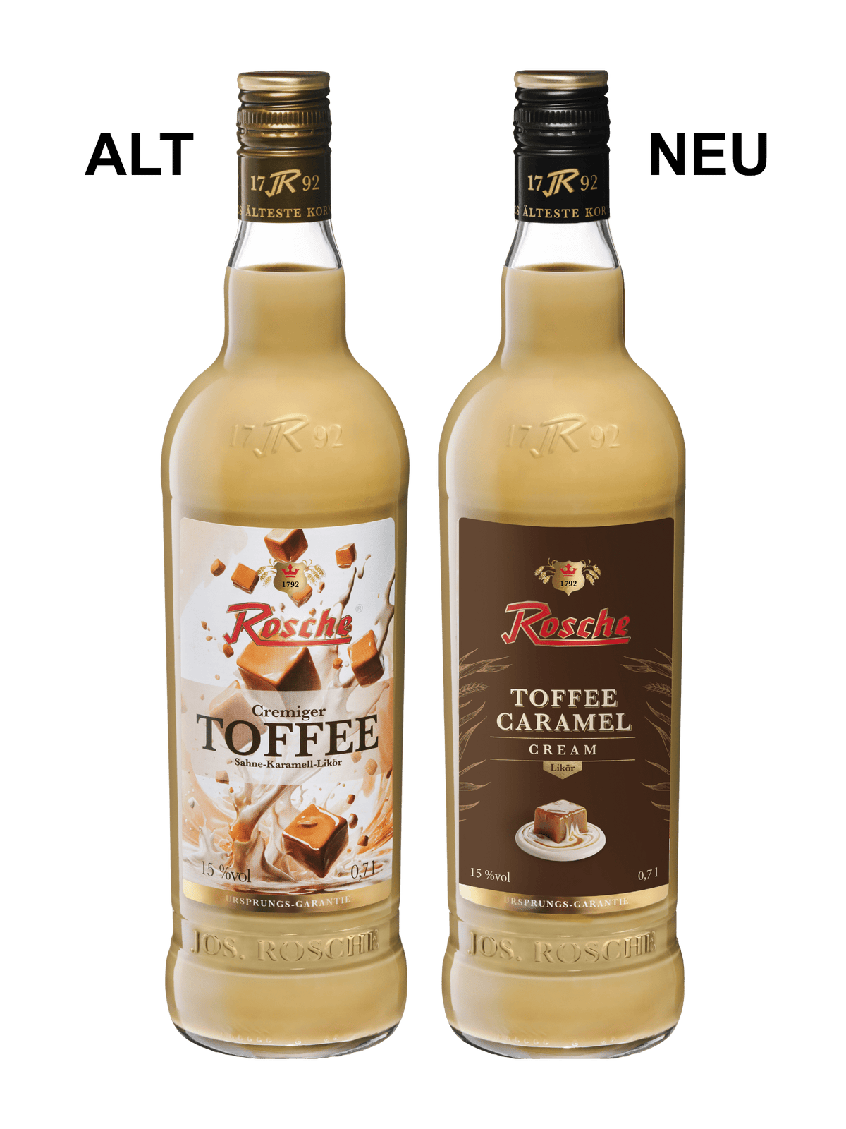 Toffee - Sahne-Likör 0,7 l - Edelkorn-Brennerei Jos. Rosche