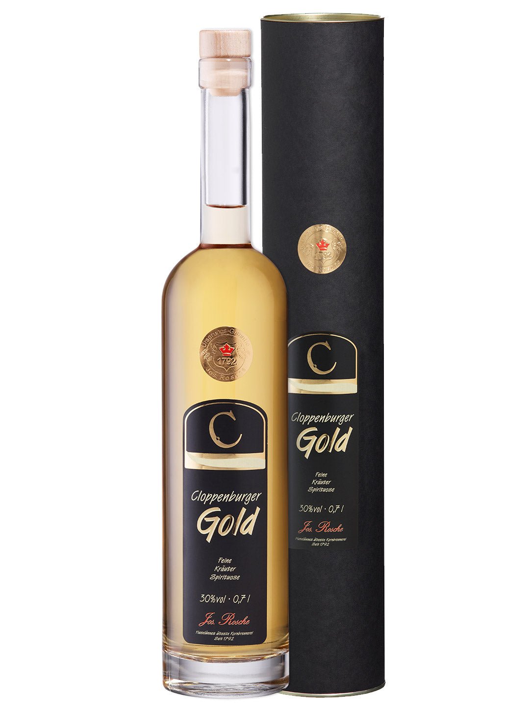 Cloppenburger Gold Kräuter Spirituose 0,7 l Flasche mit Geschenkverpackung