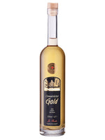 Flasche Osnabrücker Gold, feine Kräuter Spirituose, 30% vol, 0,7 l, mit Holzverschluss