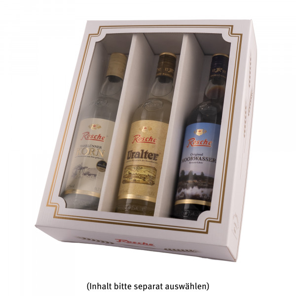 3er Geschenkkarton Variante 4 - ohne Flasche (bitte separat auswählen)